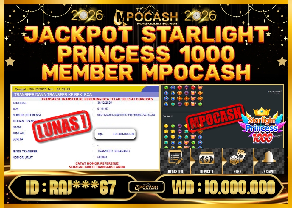 MPOCASH JACKPOT STARLIGHT PRINCESS 1000